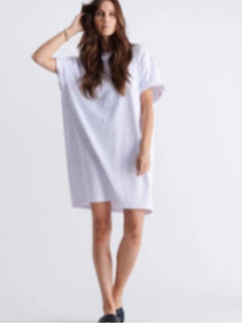 emma knudsen xxs Women’s White Cover-Up Tee Dress t shirt dress